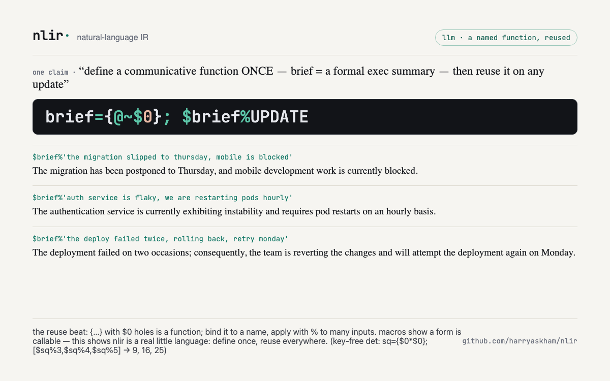 named lambda — define a communicative function once, reuse it on any update